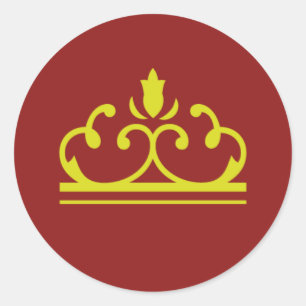 Redonda Pegatina Golden Fairy Tale (rojo)