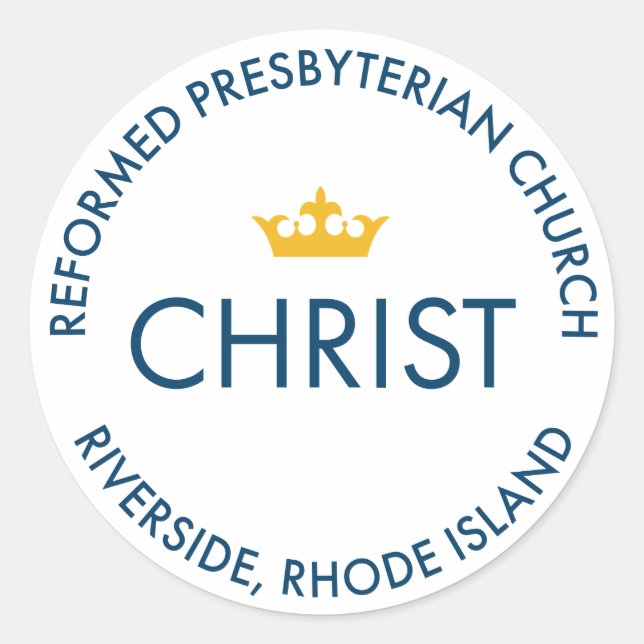 Redonda Pegatina grande de ChristRPC (Anverso)