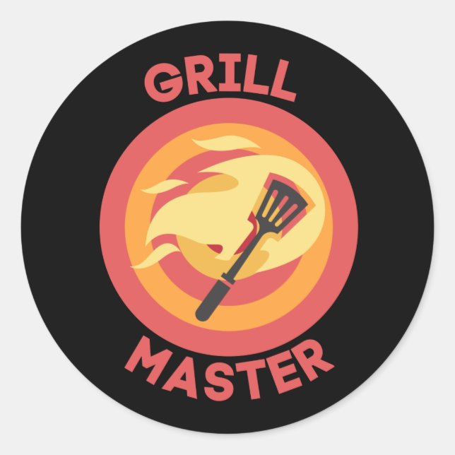 REDONDA PEGATINA -GRILL MASTER (Anverso)