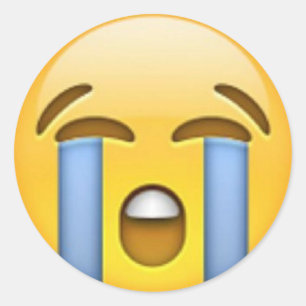 Redonda Pegatina gritador de la emoji
