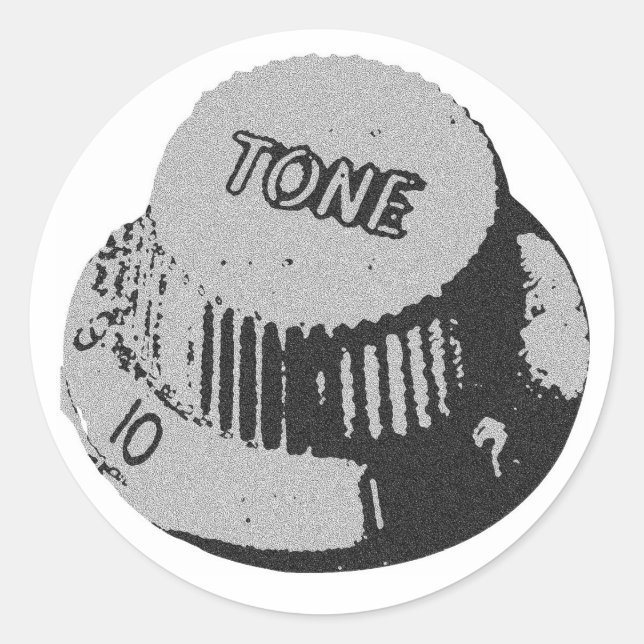 Redonda Pegatina Guitar Tone Knob (Anverso)