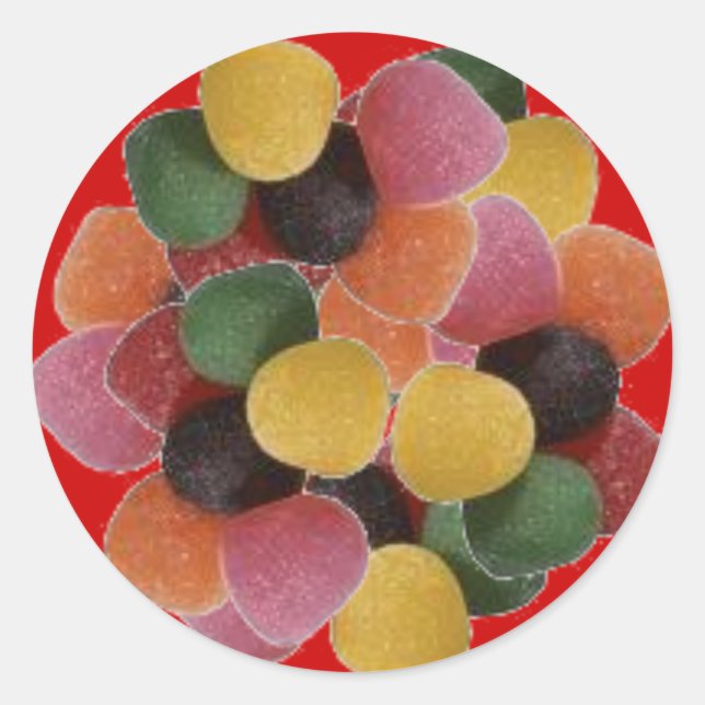 Redonda Pegatina Gumdrop (Anverso)