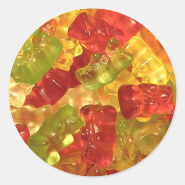 Redonda Pegatina Gummy Bears (Anverso)