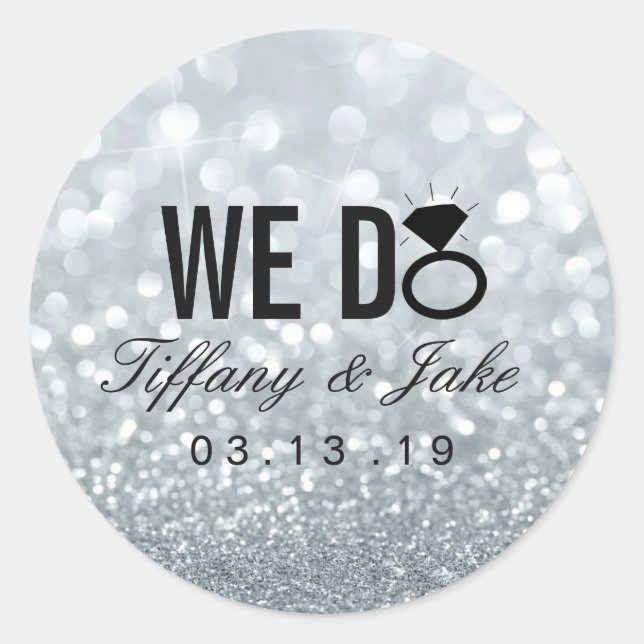 Redonda Pegatina - HACEMOS Plata (Anverso)