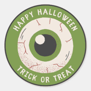 Redonda Pegatina Halloween Eye Ball