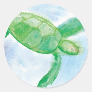 Redonda Pegatina hawaiano de Honu