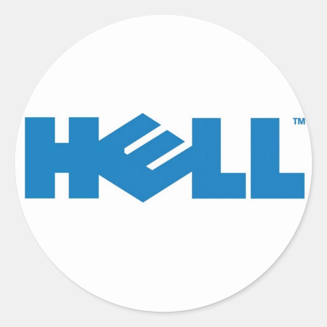 Redonda Pegatina Hell (Anverso)