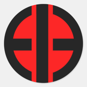 Redonda Pegatina híbrido aclarado del logotipo