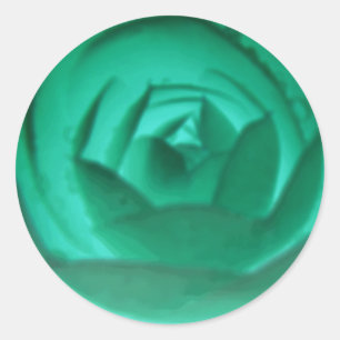 Redonda Pegatina hipnótico de las flores de camelio