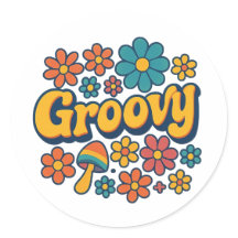 Pegatina Hippie Estilo Groovy