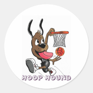 Redonda Pegatina Hoop Hound