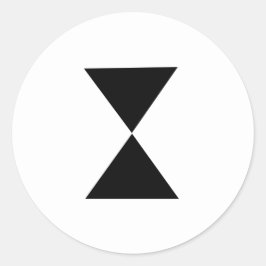 Redonda Pegatina Hourglass