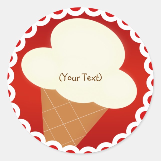 Redonda Pegatina Ice Cream (Anverso)