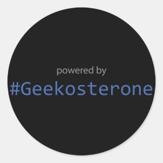 Redonda Pegatina - Impulsado por #Geekosterone