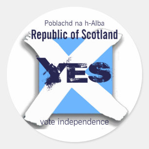 Redonda Pegatina independiente de Escocia