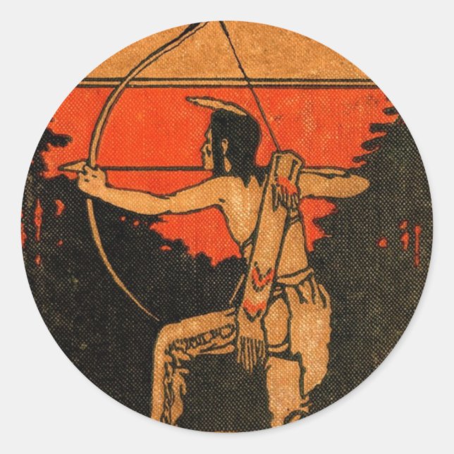 Redonda Pegatina indio (Anverso)