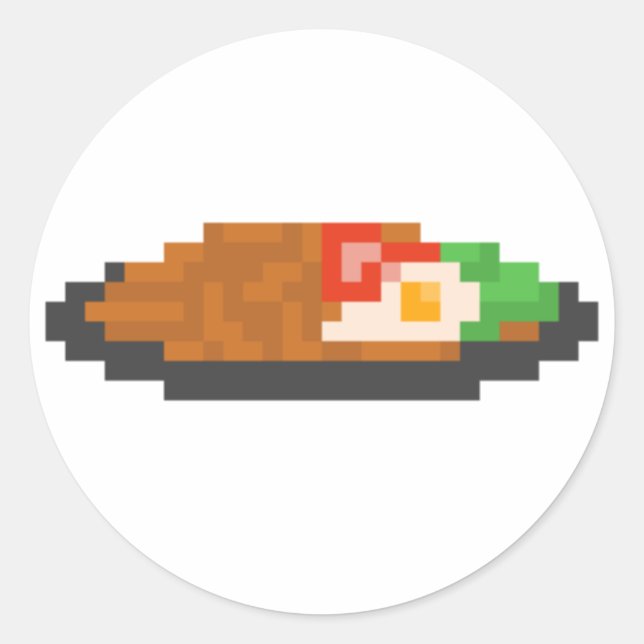 Redonda Pegatina Indomie Pixel (Anverso)