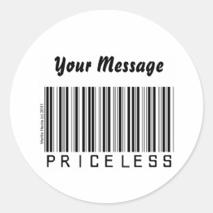 Redonda Pegatina "inestimable" del código de barras