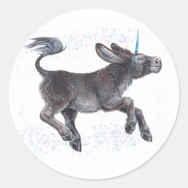 Redonda pegatina "Inner Unicorn" (Anverso)