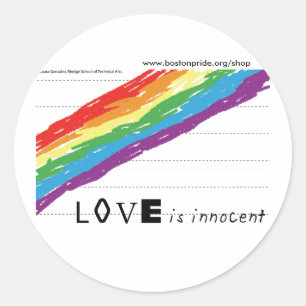 Redonda Pegatina inocente grande