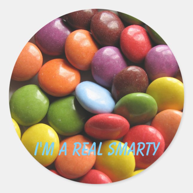 Redonda Pegatina inteligente (Anverso)