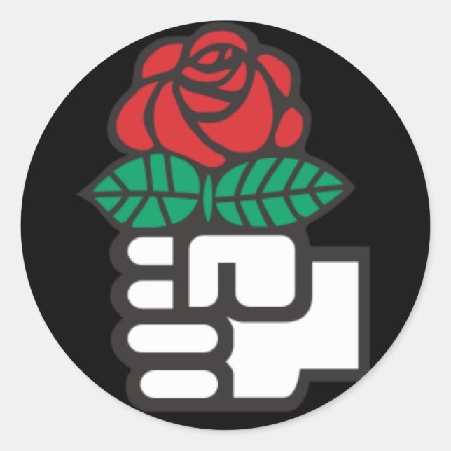 Redonda Pegatina Internacional Socialista (Anverso)
