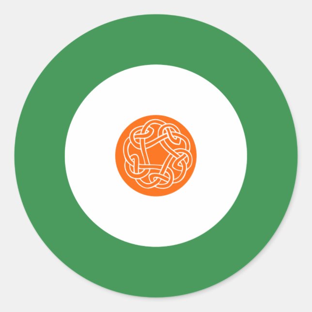Redonda Pegatina irlandés de la Ronda de Hod 2 (Anverso)