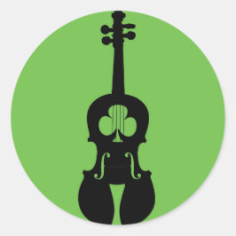 Redonda Pegatina irlandés Fiddle