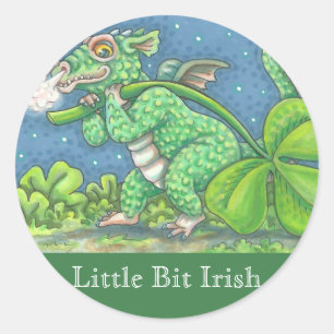 Redonda PEGATINA IRLANDESA BABY DRAGON FANTASY Sheet