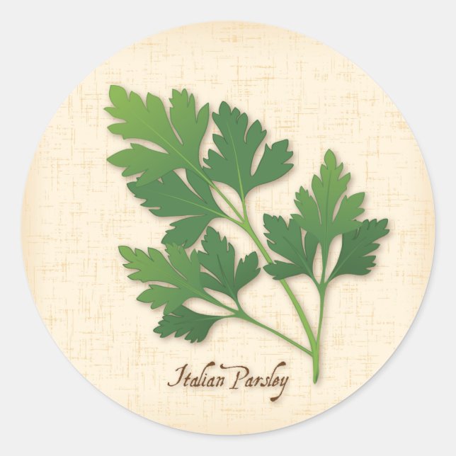 Redonda Pegatina italiano Parsley Round (Anverso)