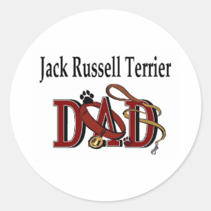 Redonda Pegatina Jack Russell Terrier Dad