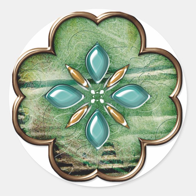 Redonda Pegatina Jewelry (Anverso)