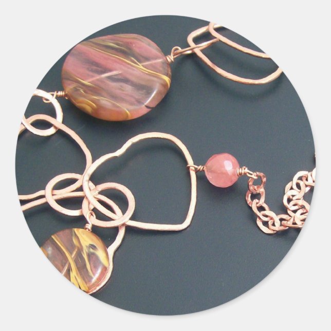 Redonda Pegatina Jewelry (Anverso)