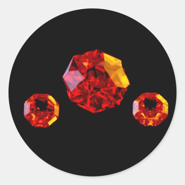 Redonda Pegatina Jewels (Anverso)