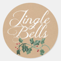 Pegatina Jingle Bells Holly Holiday