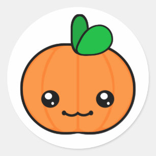 Redonda Pegatina Kawaii Pumpkin Halloween