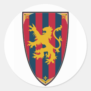 Redonda Pegatina Knights Shield