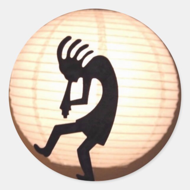 Redonda Pegatina Kokopelli (Anverso)