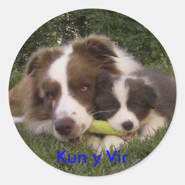 Redonda Pegatina Kun y Vir (Anverso)
