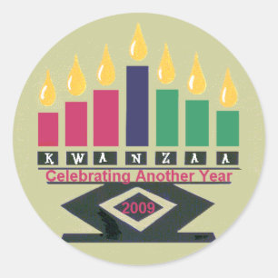 Redonda Pegatina KWANZAA