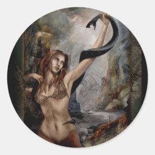 Redonda pegatina "La confrontación"