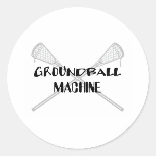 Redonda Pegatina Lacrosse Smack LAX Groundball