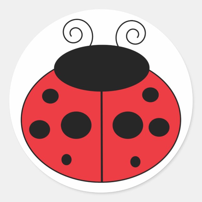 Redonda Pegatina Ladybug (Anverso)