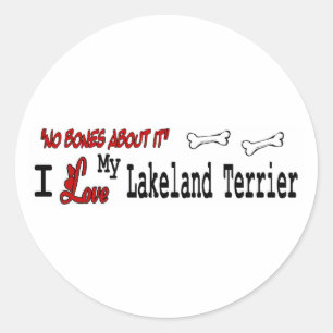 Redonda Pegatina Lakeland Terrier (I Love)
