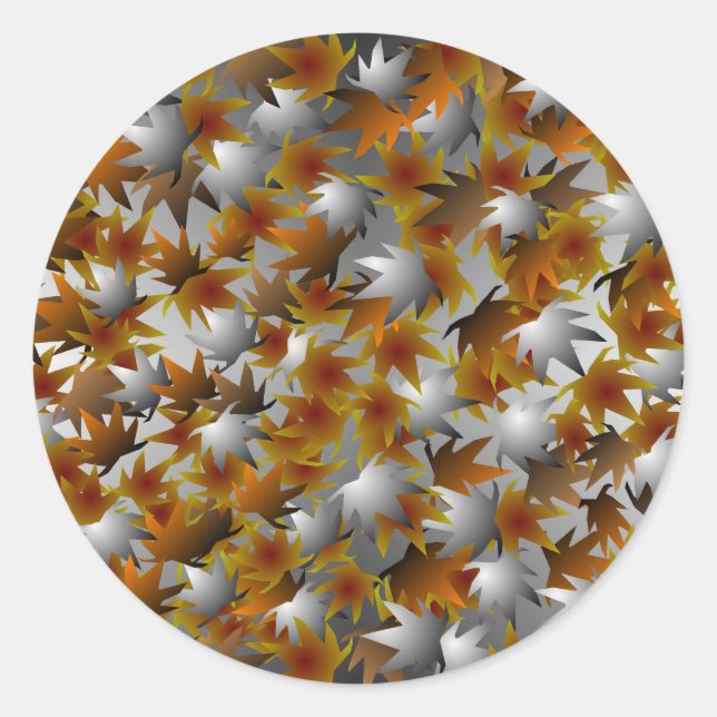 Redonda Pegatina Leaf (Anverso)