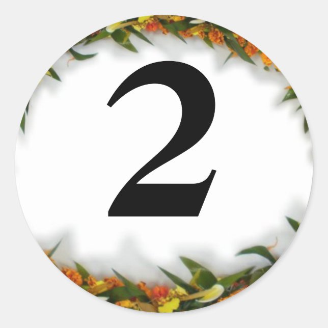 Redonda Pegatina Lei de Hawái Número 2 (Anverso)