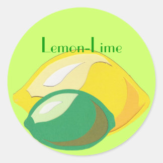 Redonda Pegatina Lemon-Lime