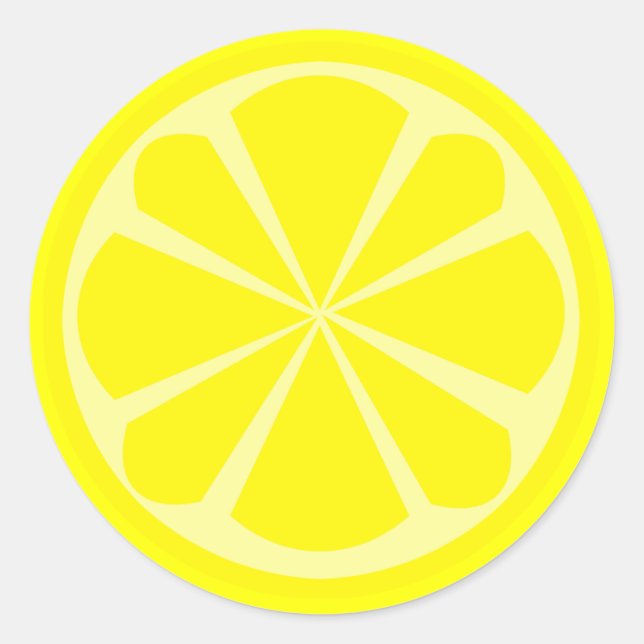 Redonda Pegatina Lemon Slice (Anverso)