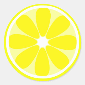 Redonda Pegatina Lemon Slice
