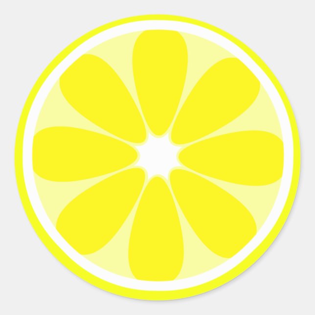 Redonda Pegatina Lemon Slice (Anverso)